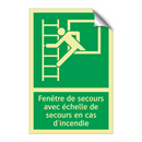 Fenêtre de secours avec échelle de secours en cas d'incendie