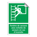 Fenêtre de secours avec échelle de secours en cas d'incendie