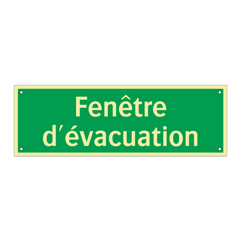 Fenêtre d'évacuation