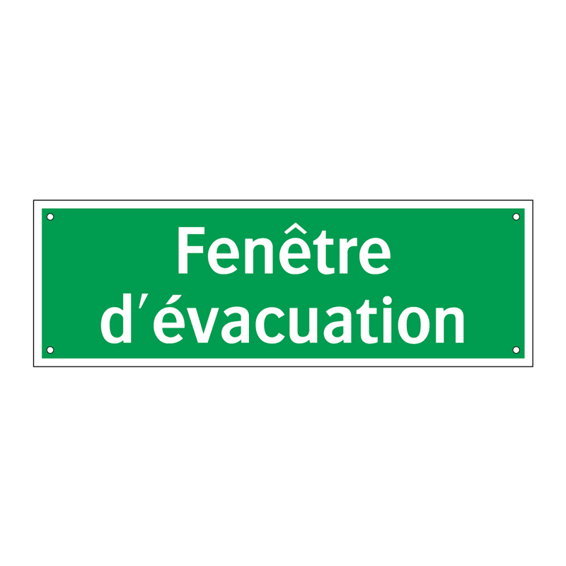 Fenêtre d'évacuation