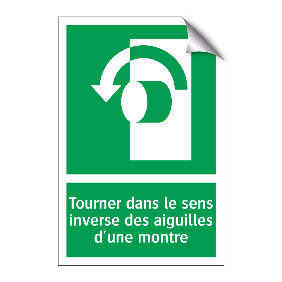 Tourner dans le sens inverse des aiguilles d'une montre