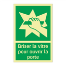 Briser la vitre pour ouvrir la porte
