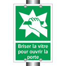 Briser la vitre pour ouvrir la porte