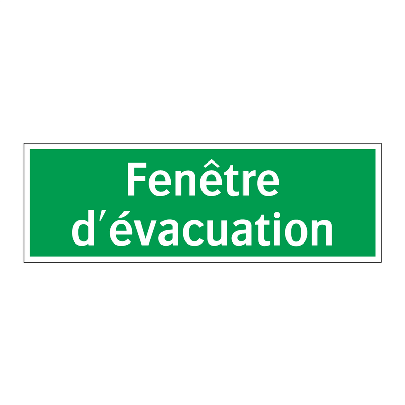 Fenêtre d'évacuation