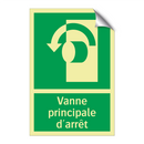Vanne principale d'arrêt
