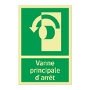 Vanne principale d'arrêt