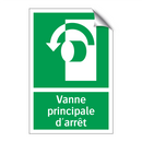 Vanne principale d'arrêt