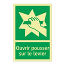 Ouvrir pousser sur le levier