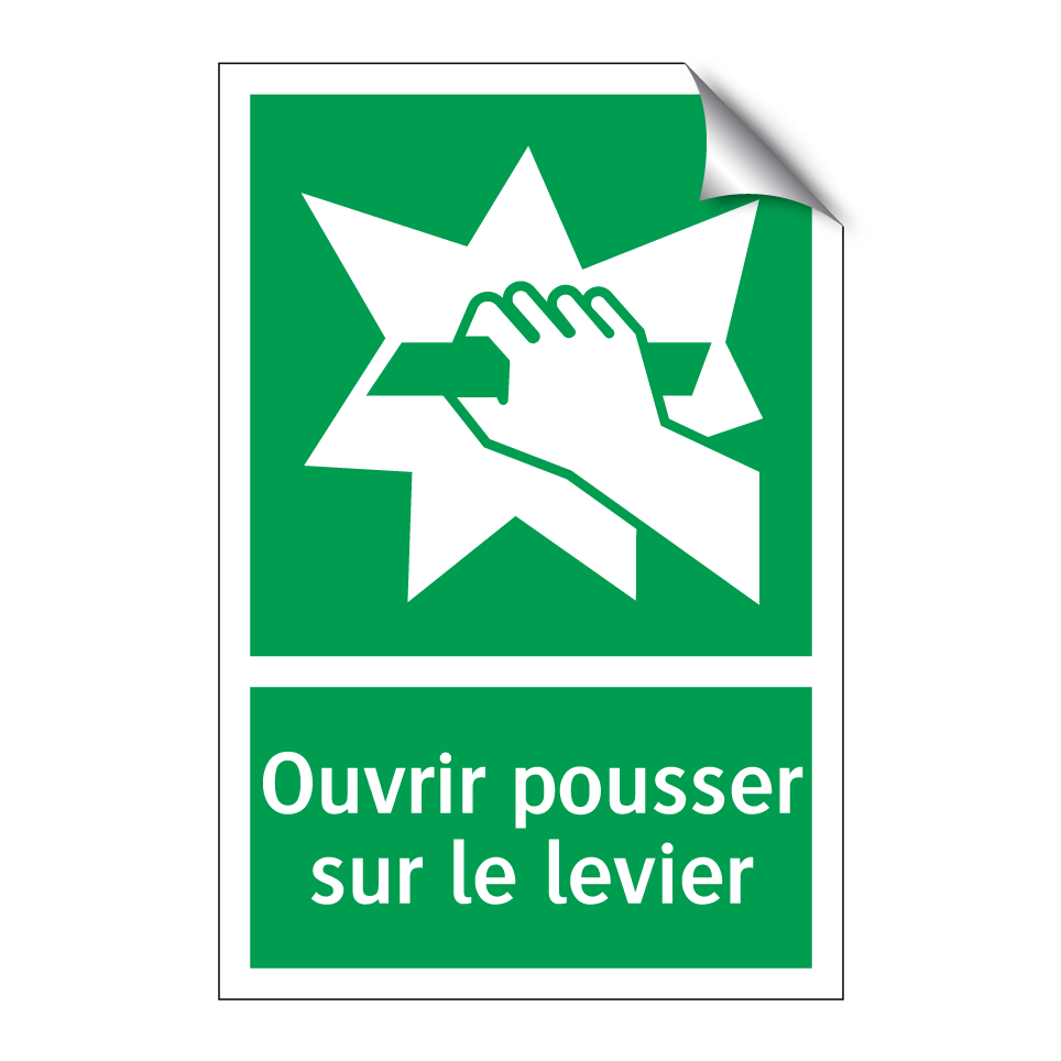 Ouvrir pousser sur le levier