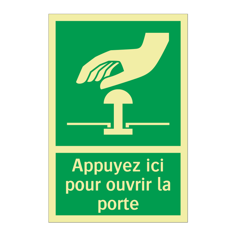 Appuyez ici pour ouvrir la porte