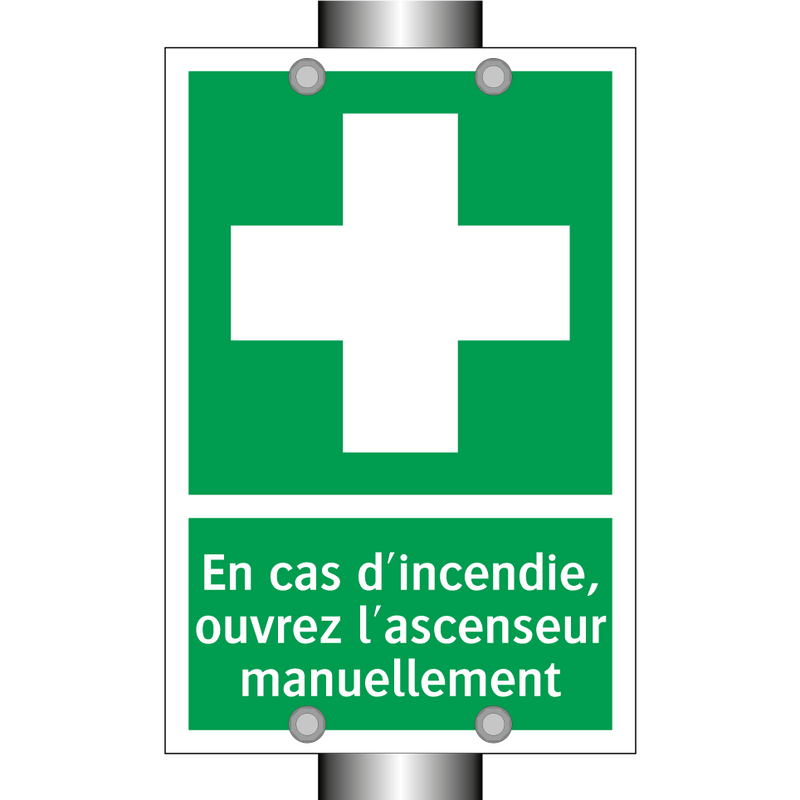 En cas d'incendie, ouvrez l'ascenseur manuellement