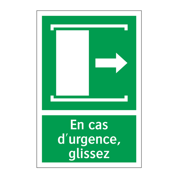 En cas d'urgence, glissez