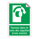 Tournez dans le sens des aiguilles d'une montre