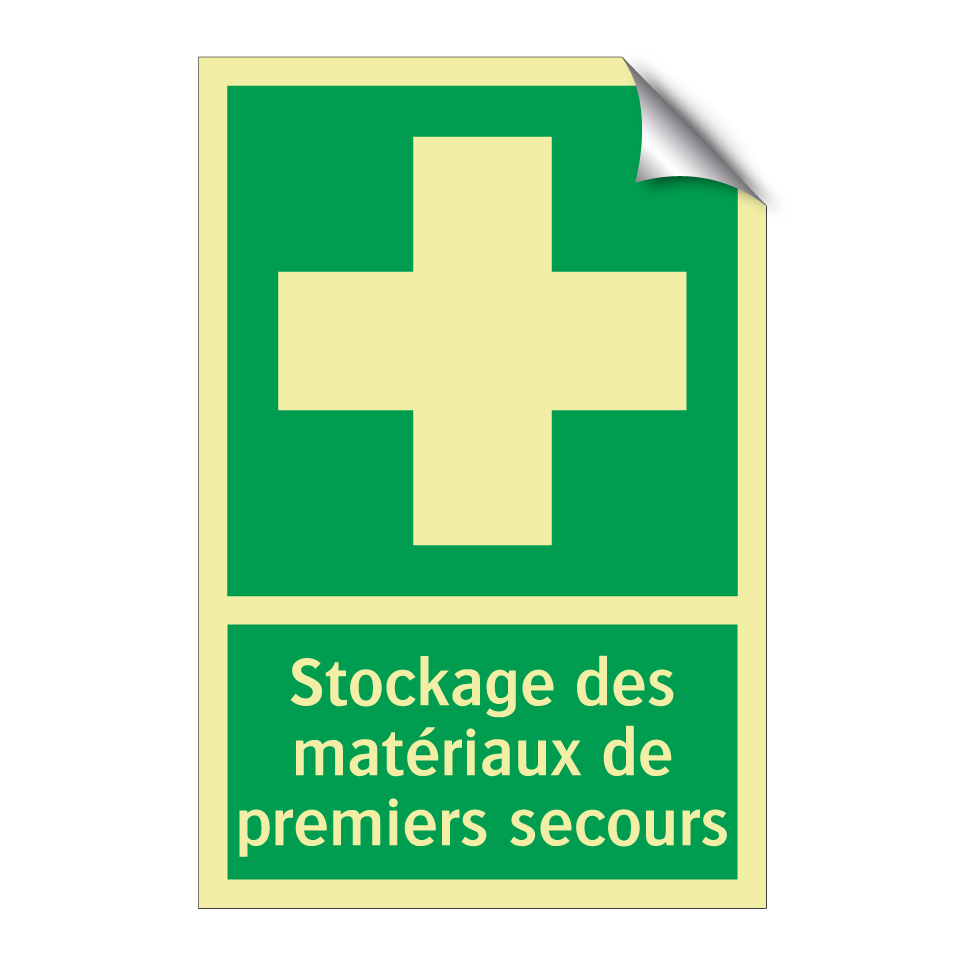 Stockage des matériaux de premiers secours