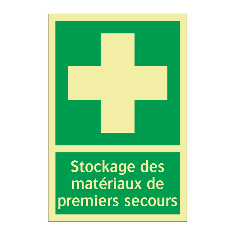 Stockage des matériaux de premiers secours