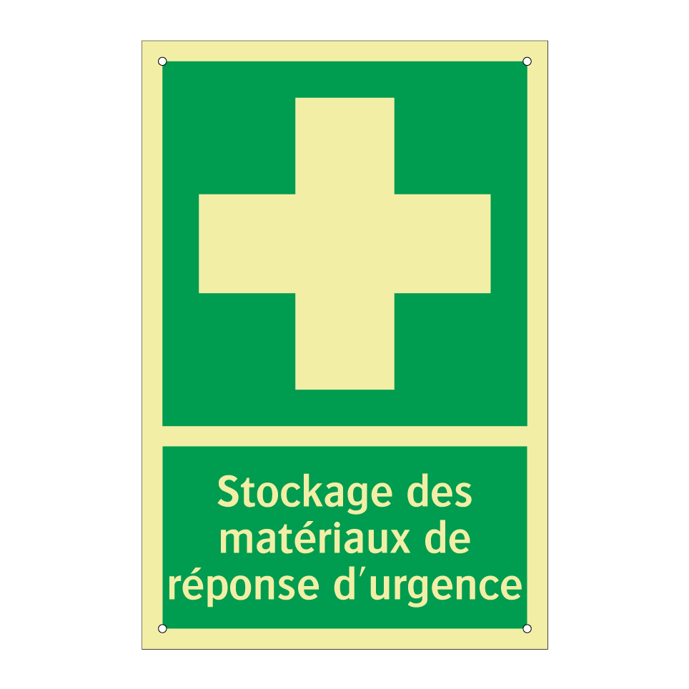 Stockage des matériaux de réponse d'urgence