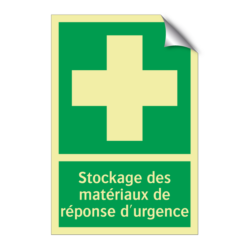 Stockage des matériaux de réponse d'urgence