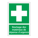 Stockage des matériaux de réponse d'urgence