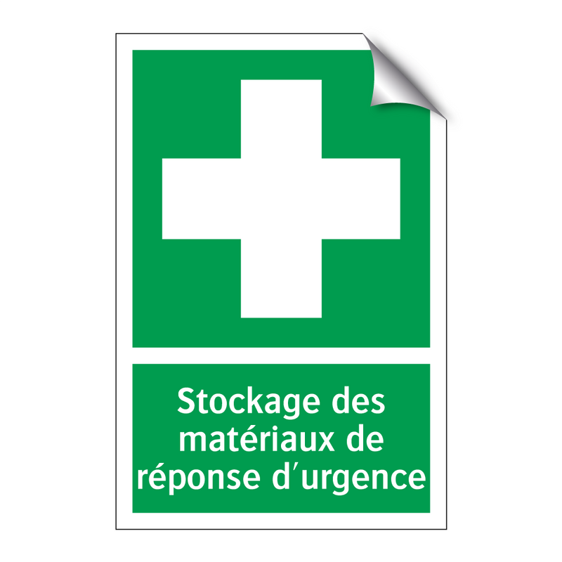 Stockage des matériaux de réponse d'urgence