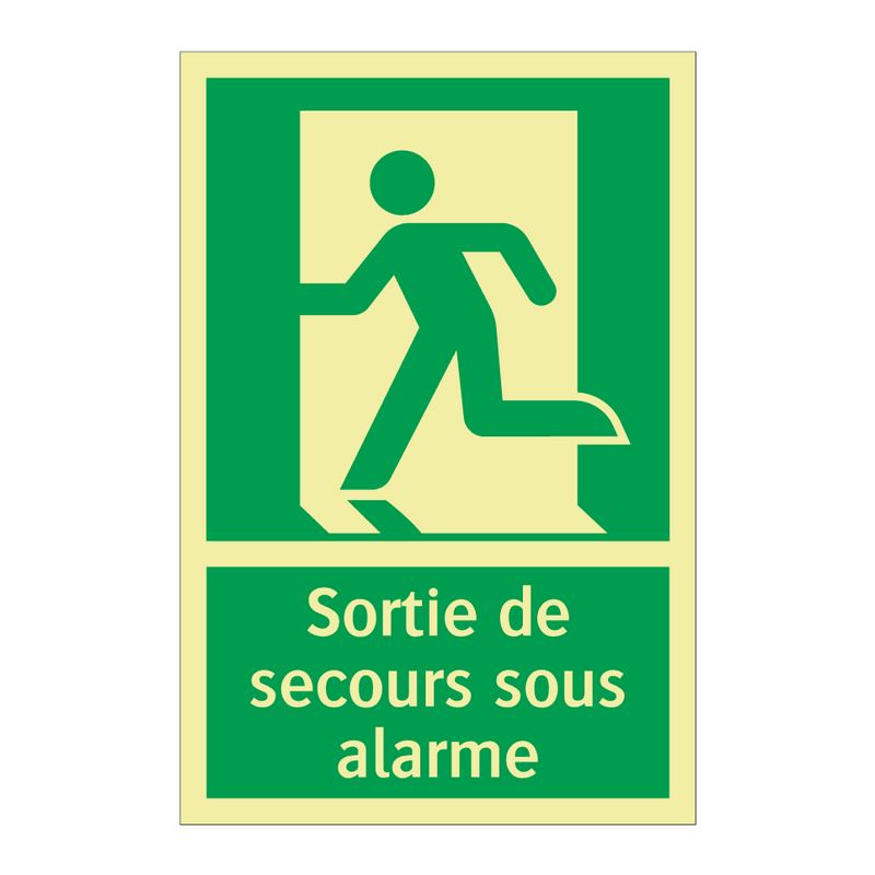 Sortie de secours sous alarme
