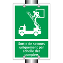 Sortie de secours uniquement par échelle des pompiers