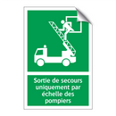 Sortie de secours uniquement par échelle des pompiers