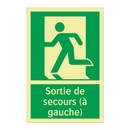 Sortie de secours (à gauche)