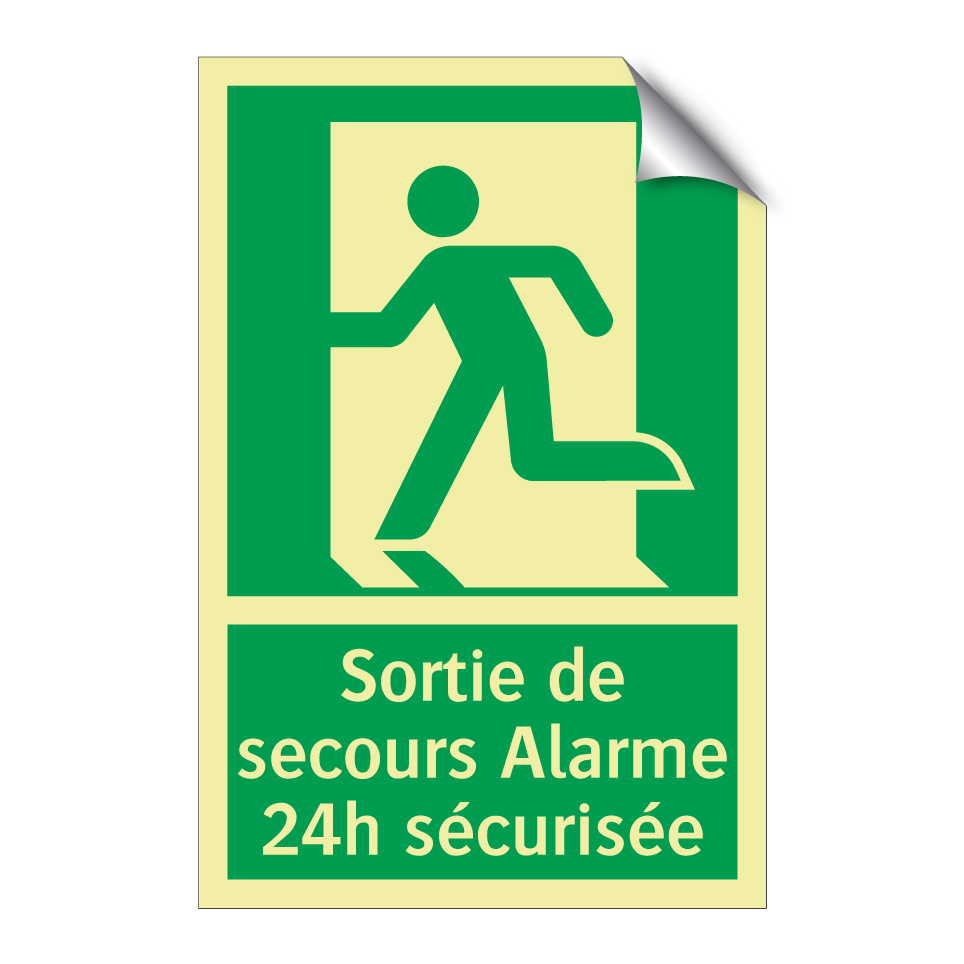 Sortie de secours Alarme 24h sécurisée
