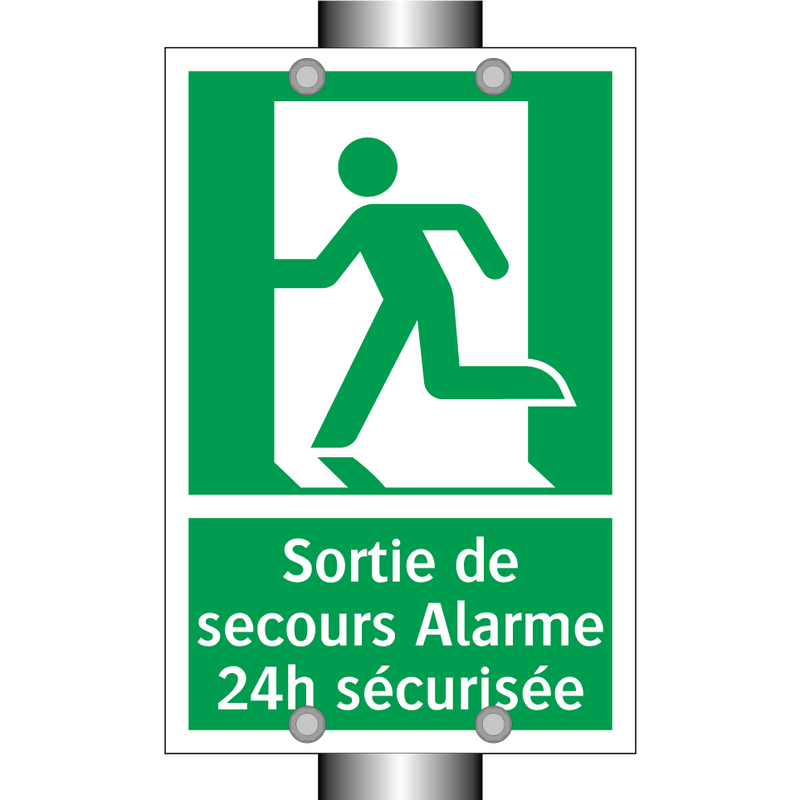 Sortie de secours Alarme 24h sécurisée