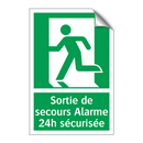 Sortie de secours Alarme 24h sécurisée