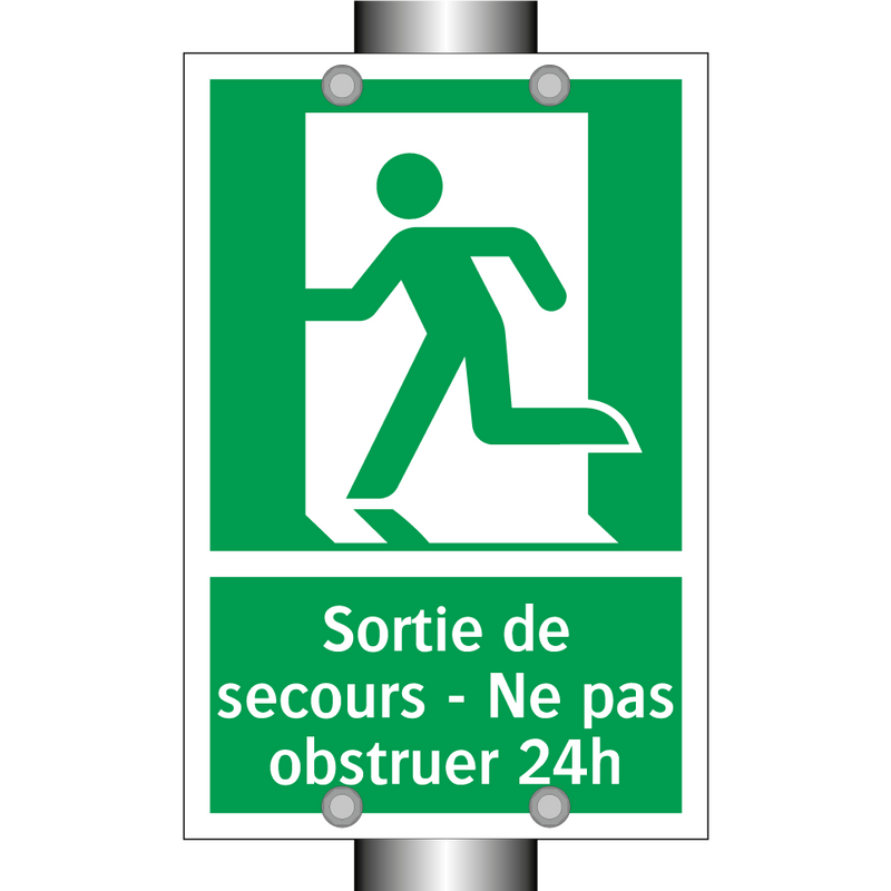 Sortie de secours - Ne pas obstruer 24h
