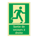 Sortie de secours à droite