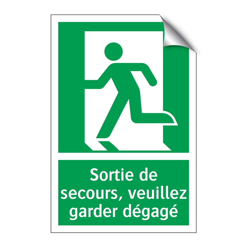 Sortie de secours, veuillez garder dégagé