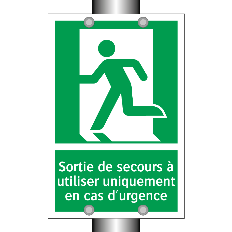 Sortie de secours à utiliser uniquement en cas d'urgence