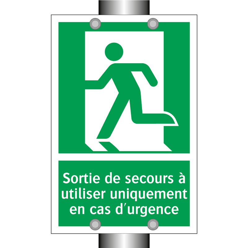 Sortie de secours à utiliser uniquement en cas d'urgence