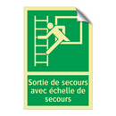 Sortie de secours avec échelle de secours