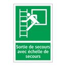 Sortie de secours avec échelle de secours
