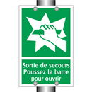 Sortie de secours Poussez la barre pour ouvrir