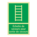 Échelle de secours pour sortie de secours