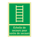 Échelle de secours pour sortie de secours