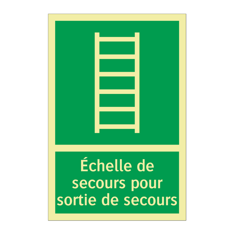 Échelle de secours pour sortie de secours