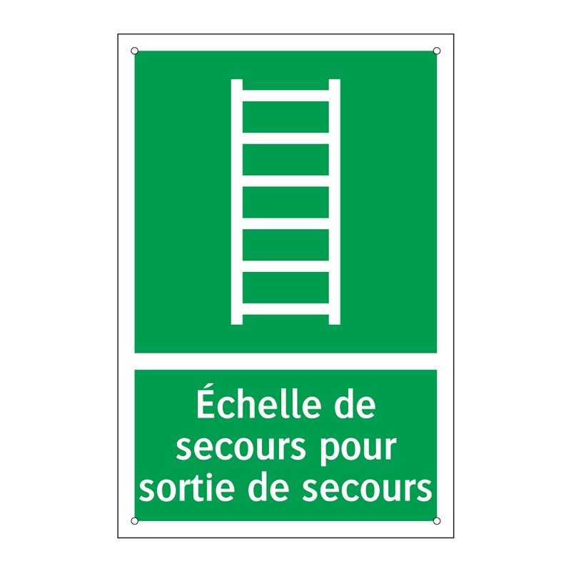 Échelle de secours pour sortie de secours