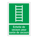 Échelle de secours pour sortie de secours