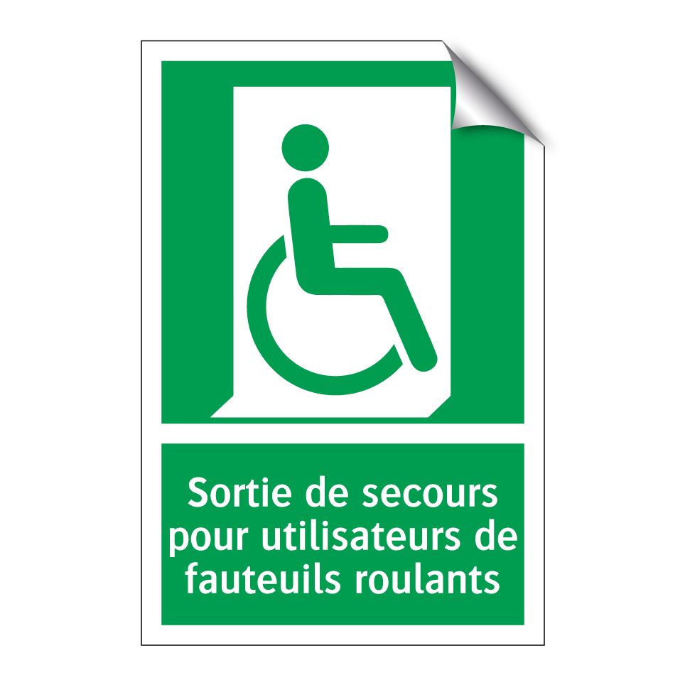 Sortie de secours pour utilisateurs de fauteuils roulants