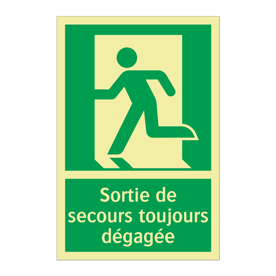 Sortie de secours toujours dégagée