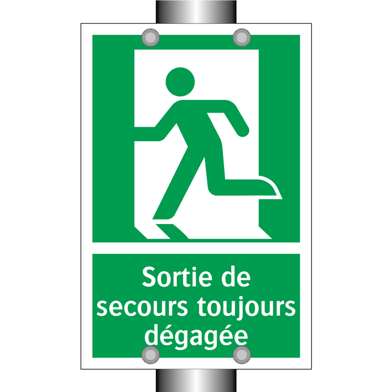 Sortie de secours toujours dégagée
