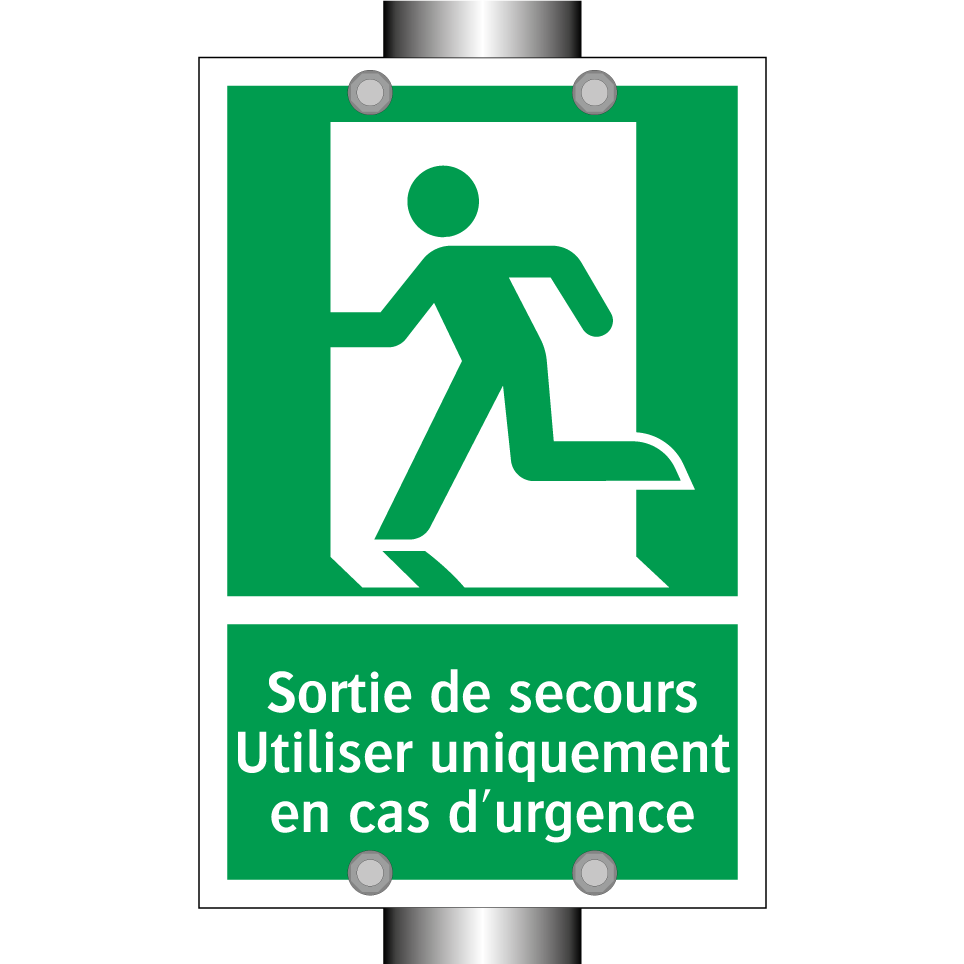 Sortie de secours Utiliser uniquement en cas d'urgence