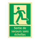 Sortie de secours sans échelles