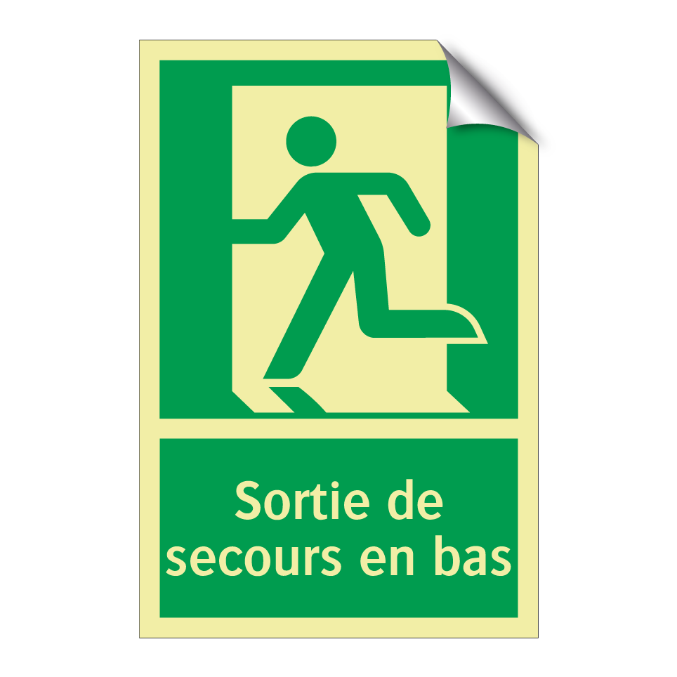 Sortie de secours en bas