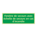 Fenêtre de secours avec échelle de secours en cas d'incendie